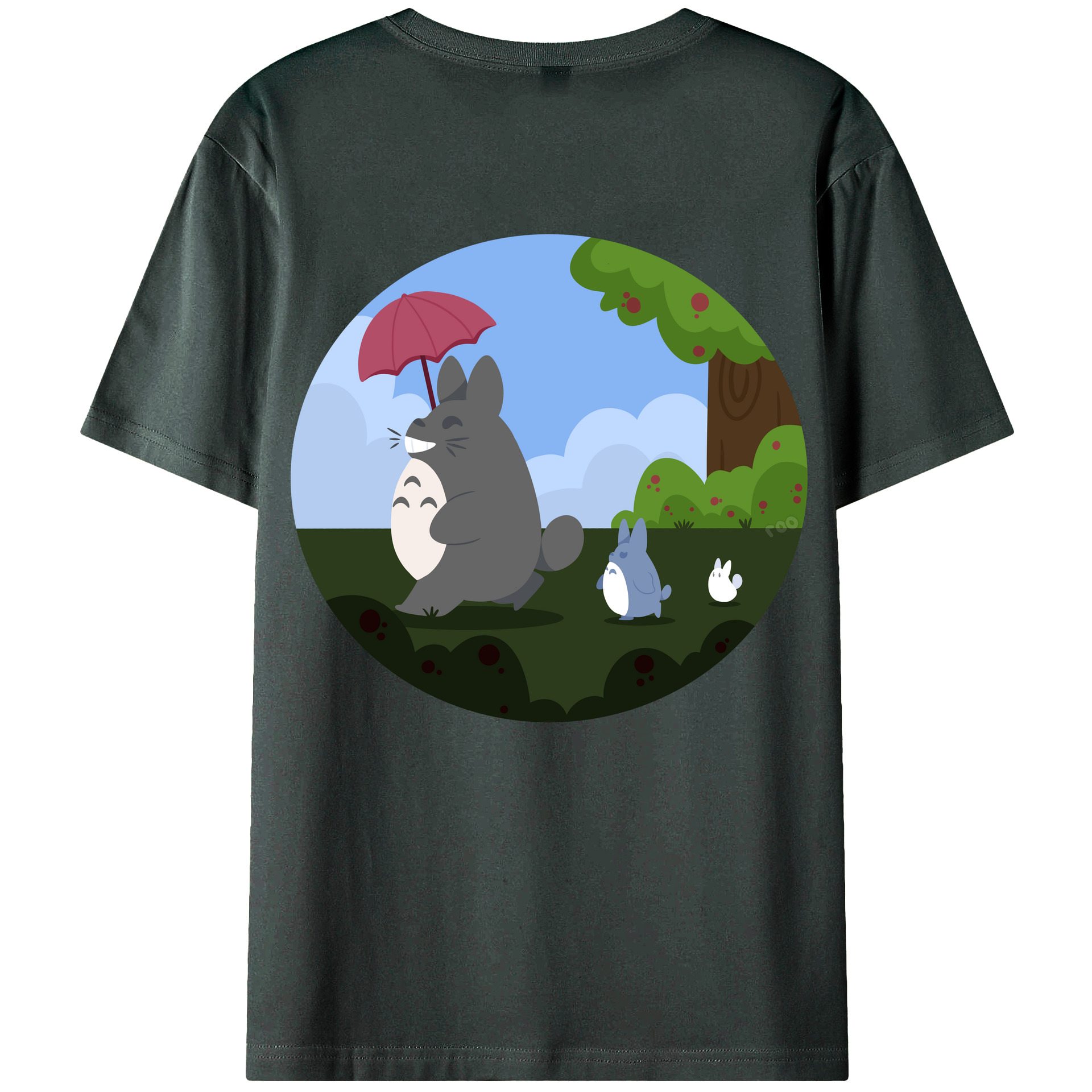 （画像用） となりのトトロ 草壁メイ 草壁サツキ My Neighbor Totoro Satsuki Kusakabe Mei Kusakabe 綿100％ メンズ半袖Tシャツ（バックプリント） 通気性